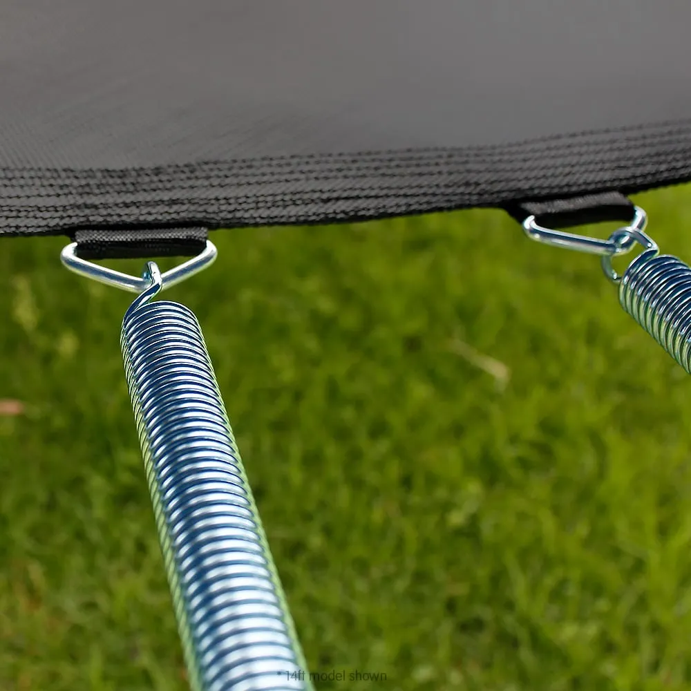 10ft Trampoline | Free Ladder | Spring Mat | Net Safety Pad Cover | Round Enclosure | Green | Kahuna
