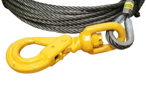 3/8" Fiber Core Winch Cable with Swivel Self Locking Hook All-Grip®