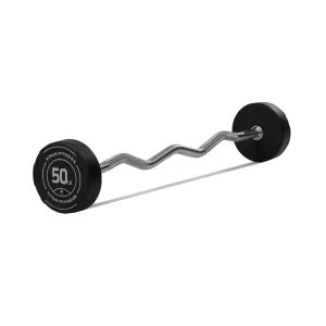 50 LB EZ Curl Fixed Urethane Barbell