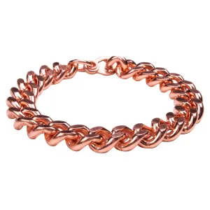 Apex Copper Bracelet Wide Link Size 9", Burnished Copper, Folk Remedy Used for Easing Joint Pain & Stiffness Due to Rheumatism and Arthritis, One Size Fits All