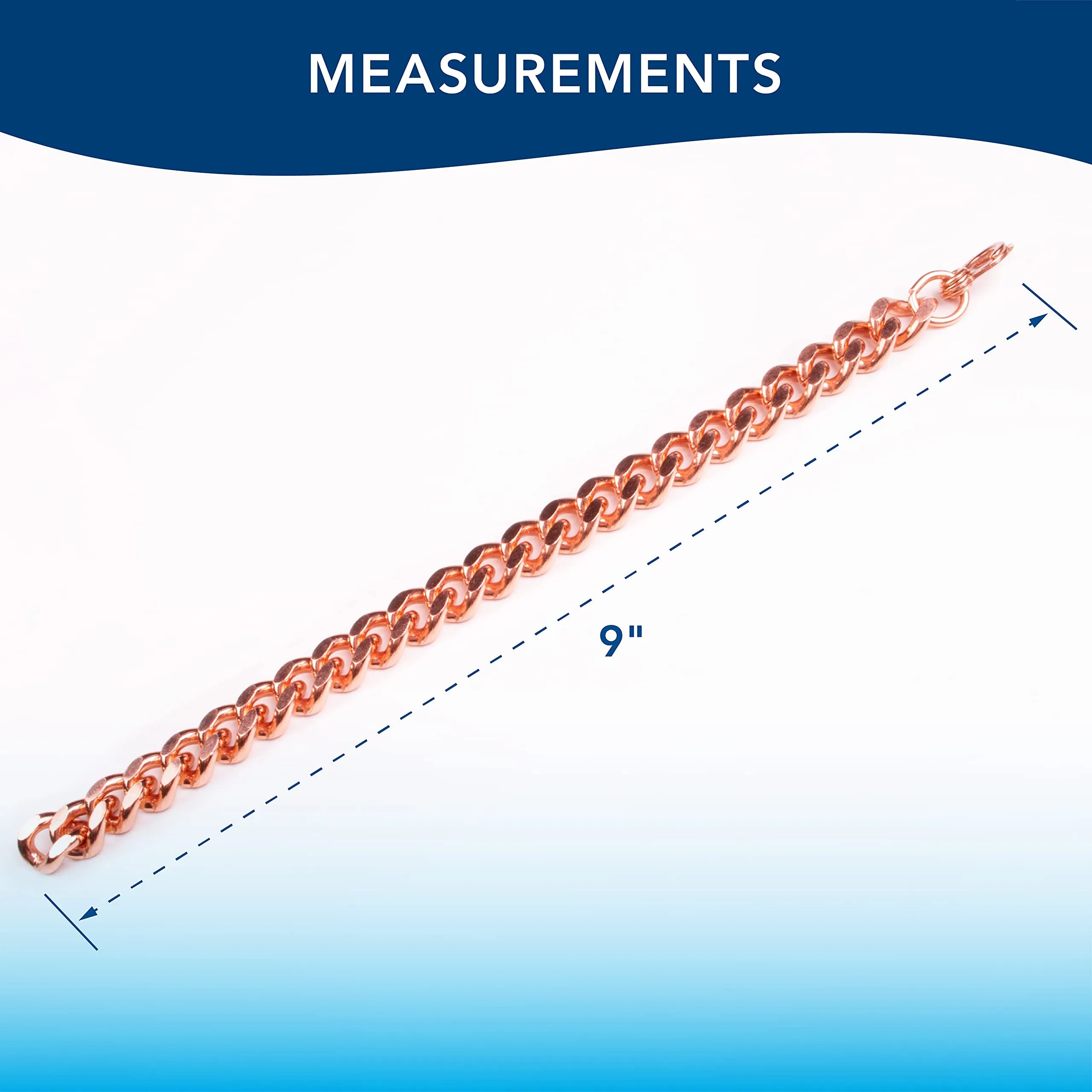Apex Copper Bracelet Wide Link Size 9", Burnished Copper, Folk Remedy Used for Easing Joint Pain & Stiffness Due to Rheumatism and Arthritis, One Size Fits All
