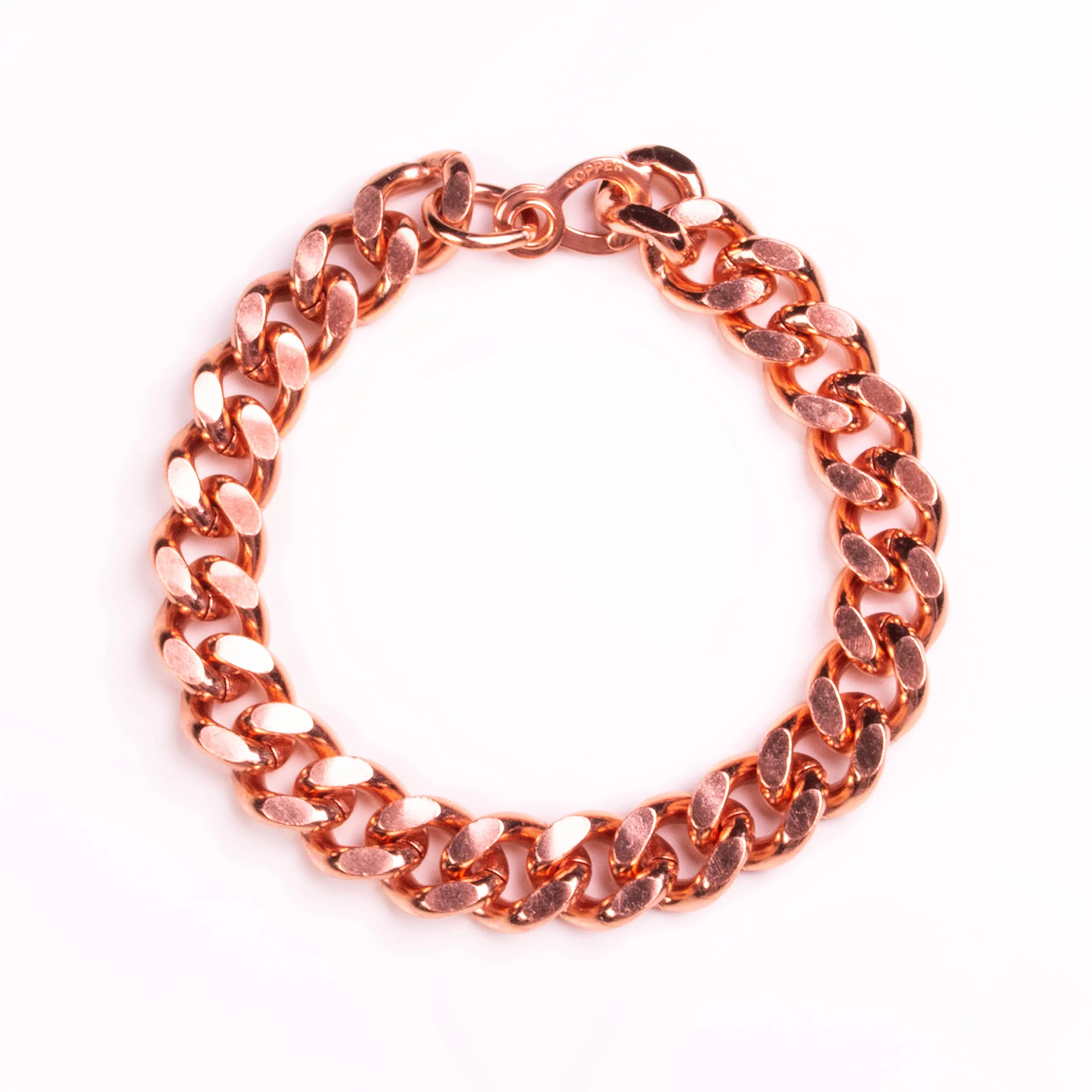 Apex Copper Bracelet Wide Link Size 9", Burnished Copper, Folk Remedy Used for Easing Joint Pain & Stiffness Due to Rheumatism and Arthritis, One Size Fits All