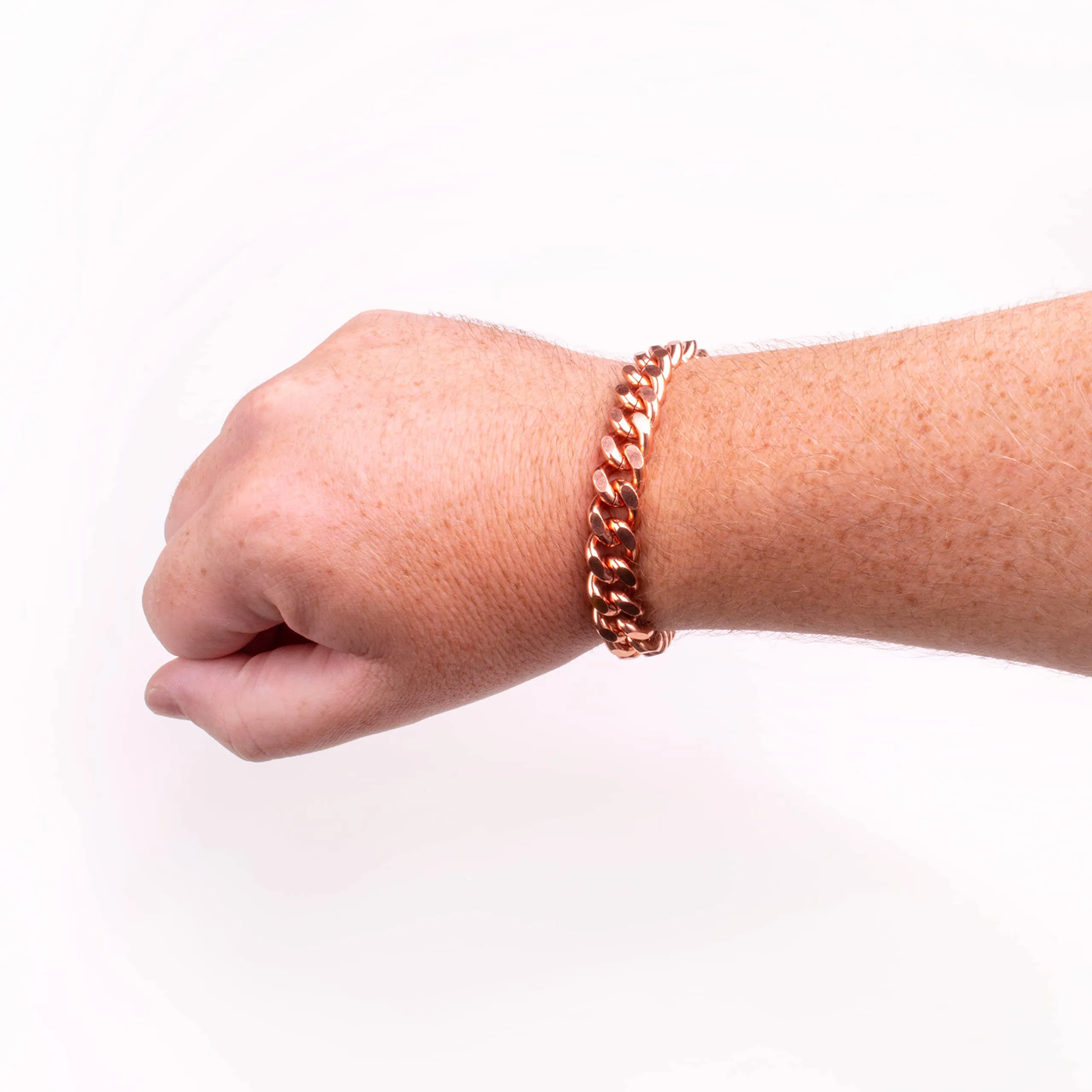 Apex Copper Bracelet Wide Link Size 9", Burnished Copper, Folk Remedy Used for Easing Joint Pain & Stiffness Due to Rheumatism and Arthritis, One Size Fits All