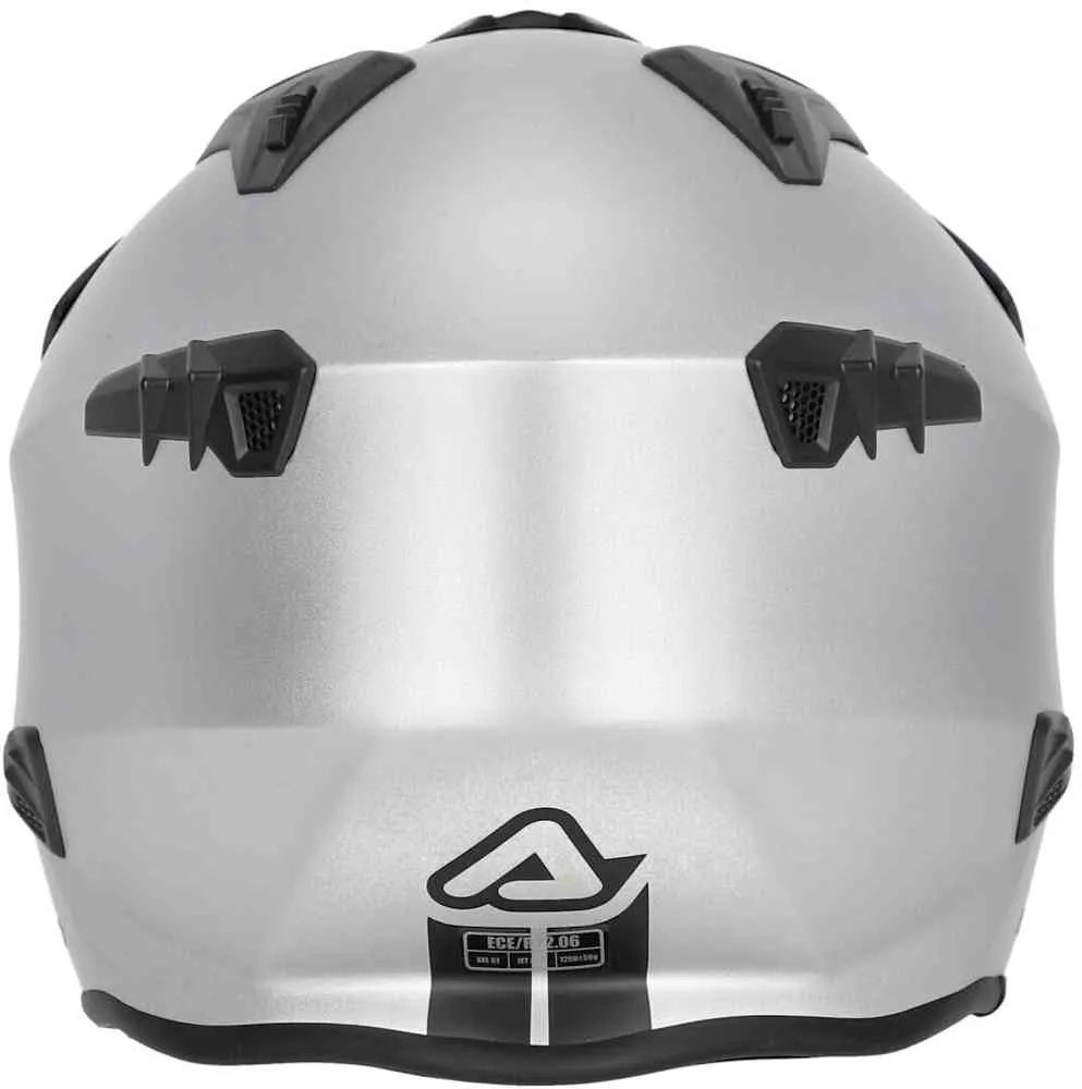 Aria Acerbis metallic jet helmet, matte silver