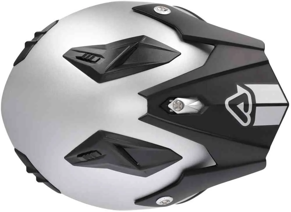 Aria Acerbis metallic jet helmet, matte silver
