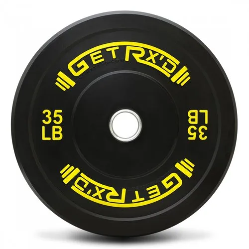 Black Premium Bumper Plates 2.0 w/ color lettering (Get RX'D)
