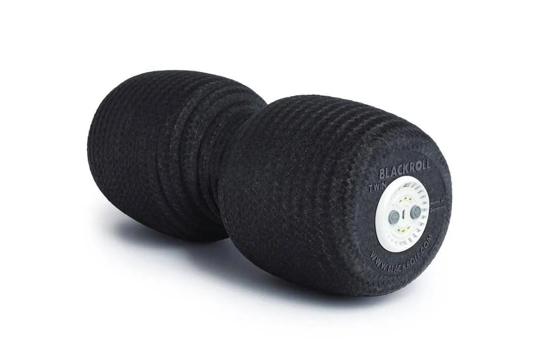 BLACKROLL - Booster Set Twin, Versatile Vibrating Massage Tool and Foam Roller for Exercise, Foam Roller Massage and Vibration Set for Exercise Recovery and Relief, for Pinpoint Back and Neck Massage