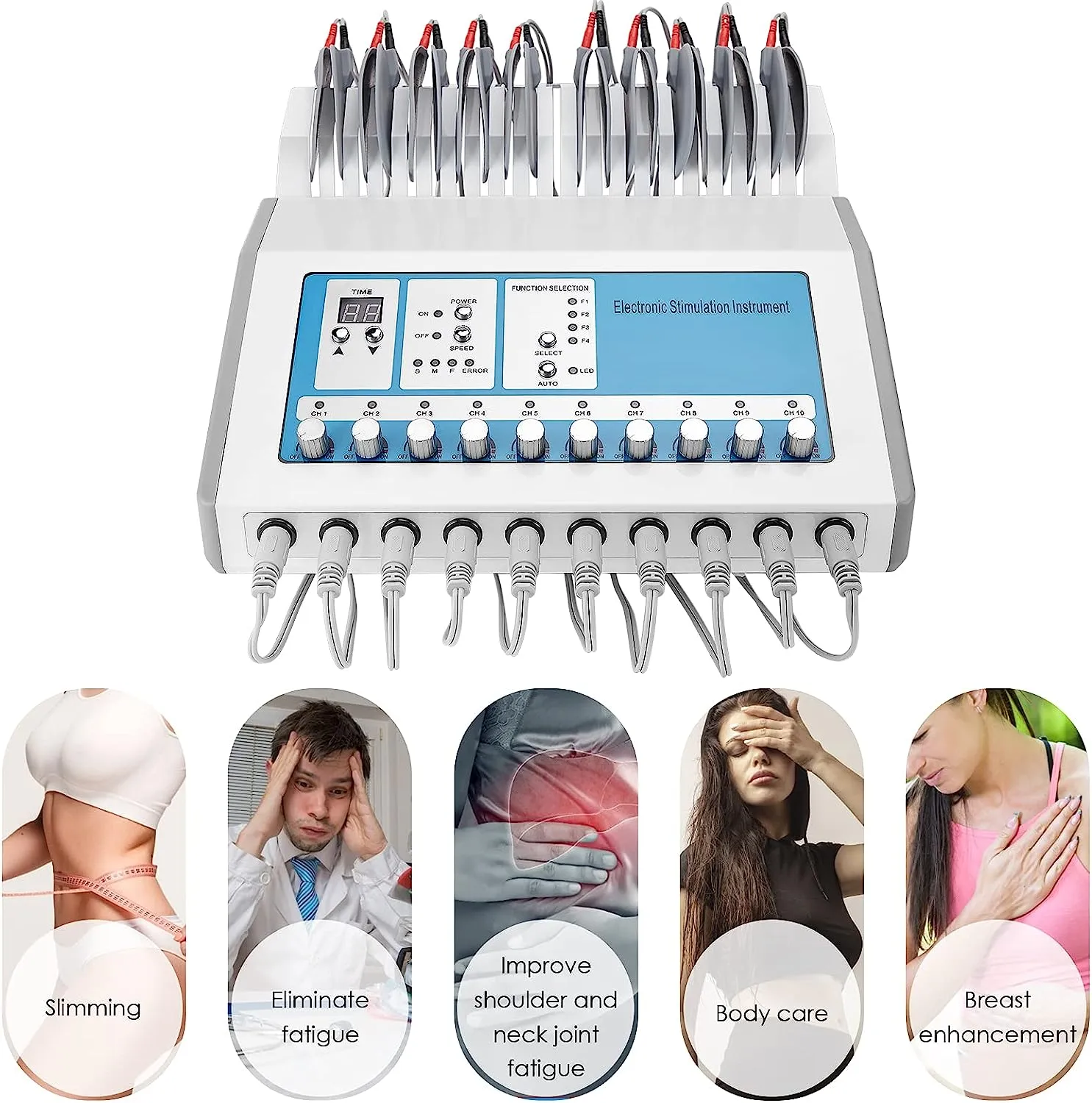 Body Slimming Equipment Electric Muscle Stimulator Electrode Muscle Stimulation Instrument (Round)