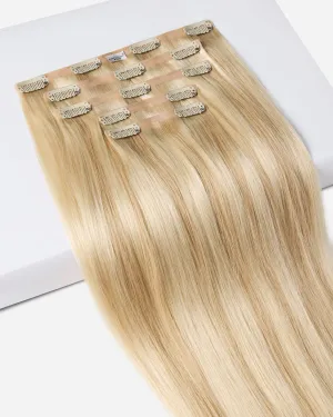 Crown® Clip In,  Light Warm Blonde with Golden Highlights | #2412