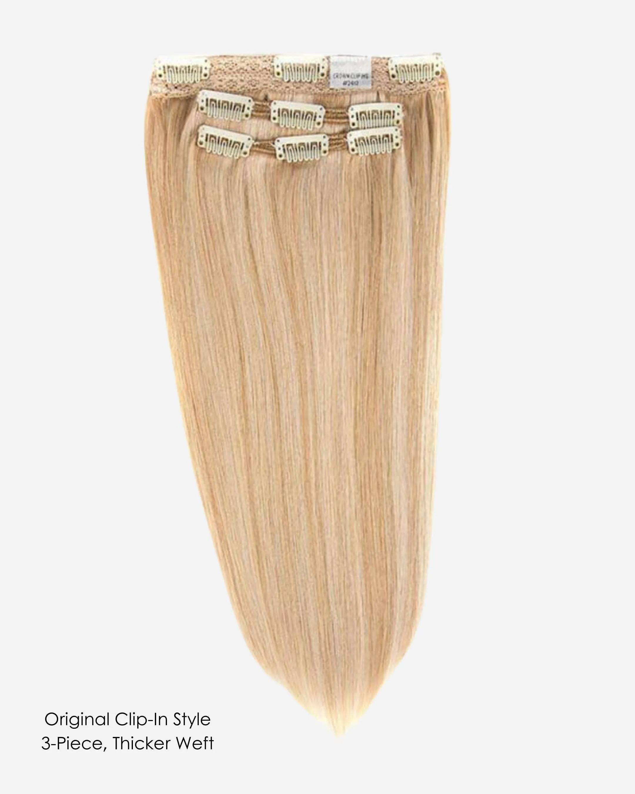 Crown® Clip In,  Light Warm Blonde with Golden Highlights | #2412