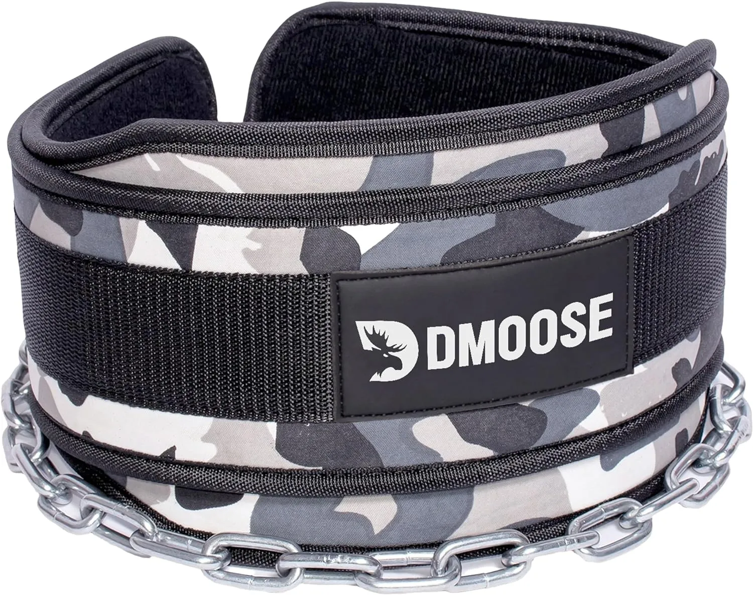 DMoose Dip Belt with Chain For Pull Ups, Training, Weightlifting, Powerlifting and Bodybuilding Workouts, 36 Inches Heavy Duty Steel Lifting Chain, Comfortable Dip Belt With Neoprene Back Support