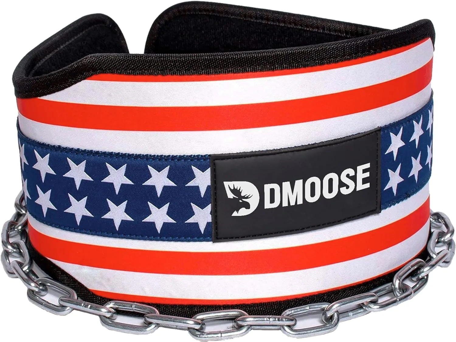 DMoose Dip Belt with Chain For Pull Ups, Training, Weightlifting, Powerlifting and Bodybuilding Workouts, 36 Inches Heavy Duty Steel Lifting Chain, Comfortable Dip Belt With Neoprene Back Support