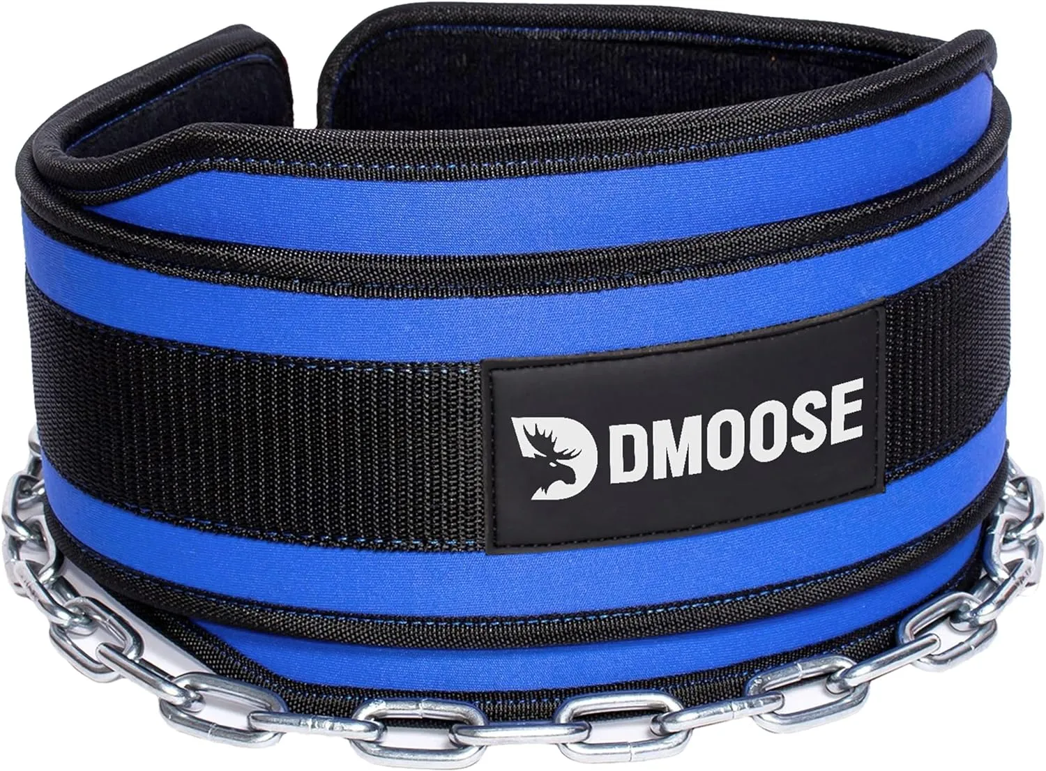 DMoose Dip Belt with Chain For Pull Ups, Training, Weightlifting, Powerlifting and Bodybuilding Workouts, 36 Inches Heavy Duty Steel Lifting Chain, Comfortable Dip Belt With Neoprene Back Support