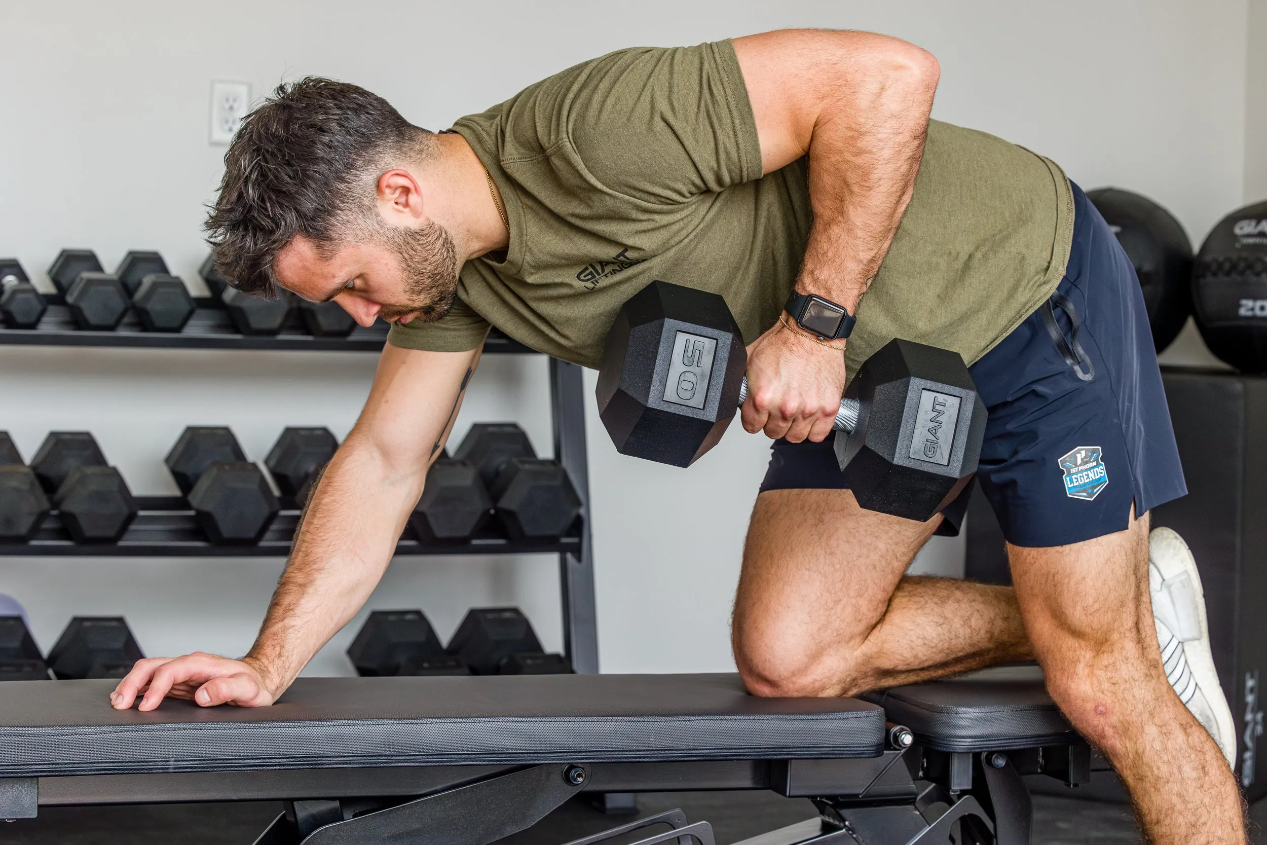 GIANT Rubber Hex Dumbbell Pairs - Straight