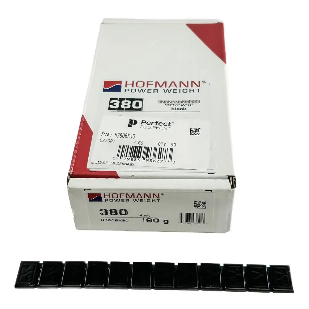 Hofmann Type 380 Black Adhesive Wheel Weight, Zinc, 5gm / 600 pcs - H380BK50