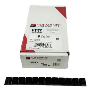 Hofmann Type 380 Black Adhesive Wheel Weight, Zinc, 5gm / 600 pcs - H380BK50