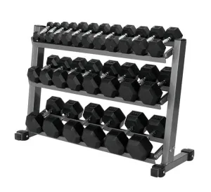 Hudson Steel 4 Foot 3 Tier Dumbbell Rack