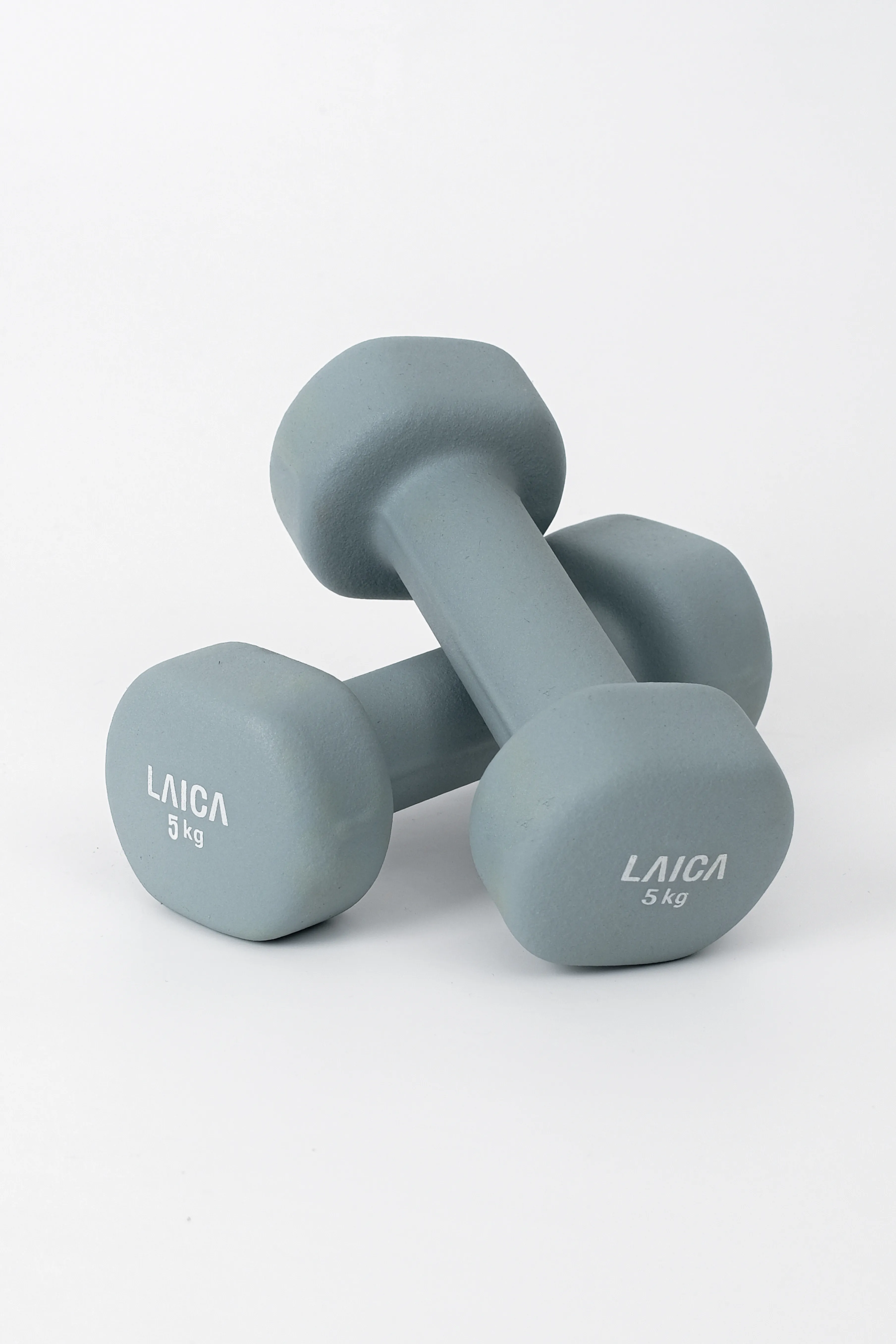LAICA Non-Slip Dumbbell 5KG - Silver Blue