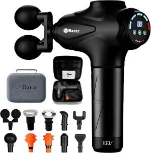 Massage Gun Deep Tissue with 10 Massage Heads - Neck, Shoulder, and Back Pain Relief I Portable and Super Quiet Muscle Massager