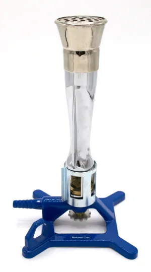 Natural Gas Meker Bunsen Burner, StabiliBase Anti-Tip Design with Handle, NG - Very High Temperature (1780°C) BTU Range - 935 to 1180 - Eisco Labs