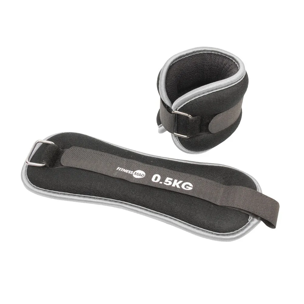Neoprene Wrist & Ankle Weights - 0.5kg, 1kg or 2kg Pair