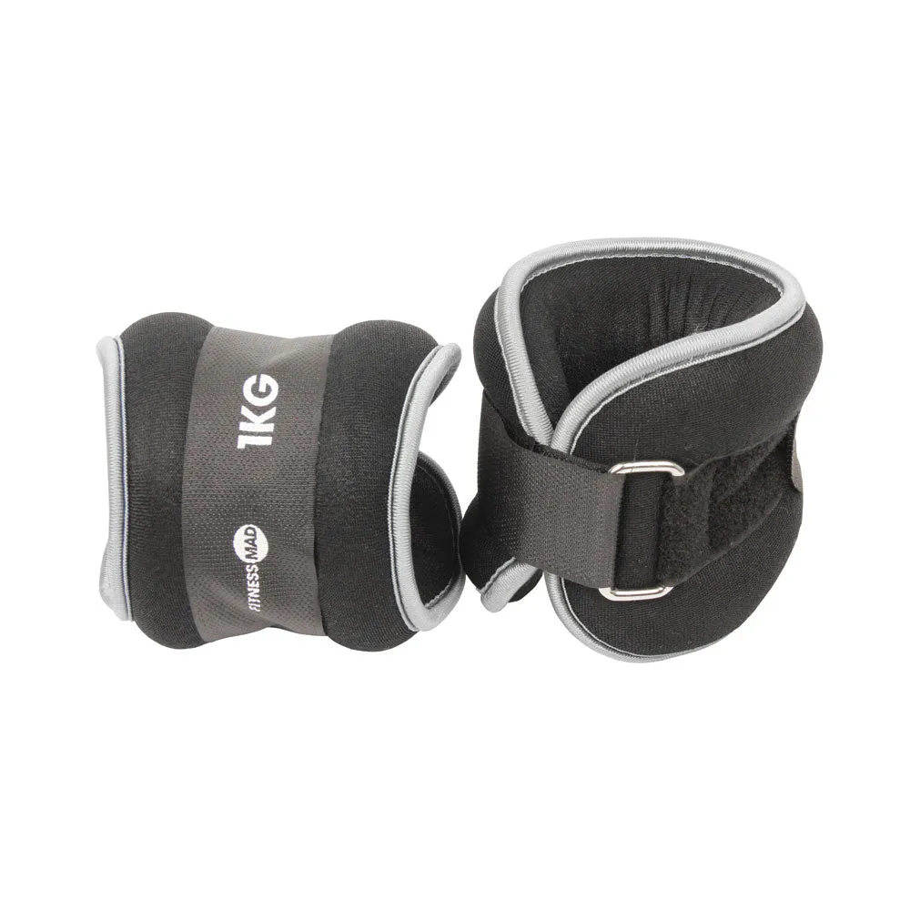 Neoprene Wrist & Ankle Weights - 0.5kg, 1kg or 2kg Pair