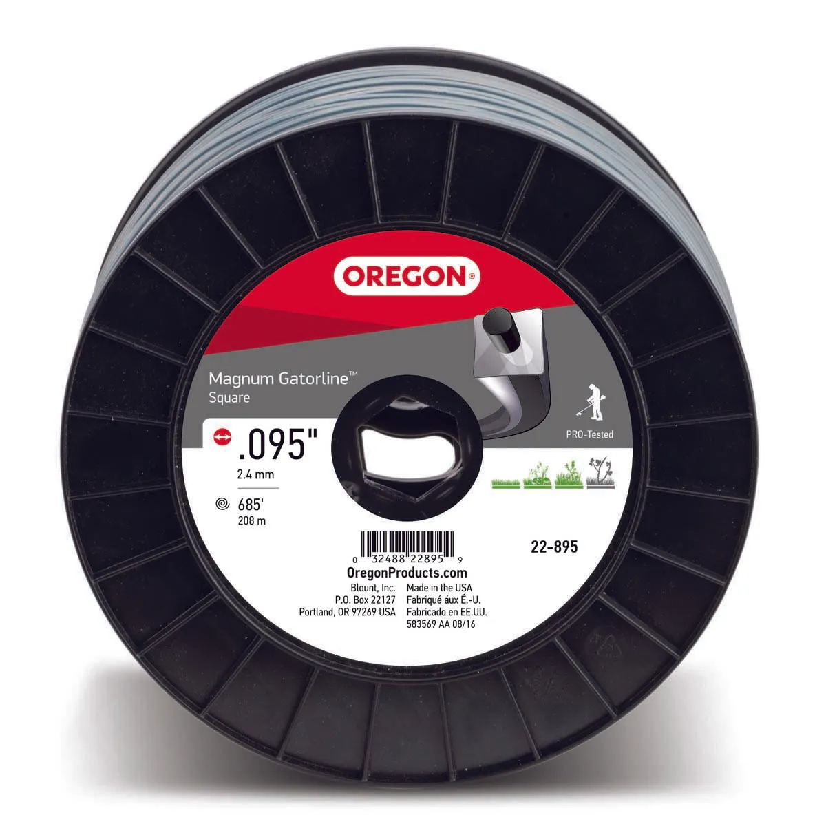 Oregon .095" SQUARE Magnum Gatorline Line 3lb roll