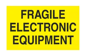 "Fragile Electronic Equipment" Label - 3 x 5"