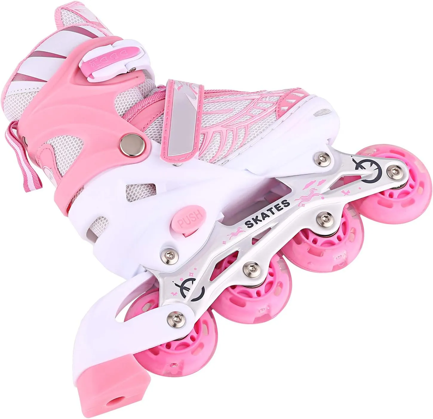 Rollers Fille WeSkate Ajustables pour enfants  - Roller Rose - Roller Bleu | Fitnessterapy