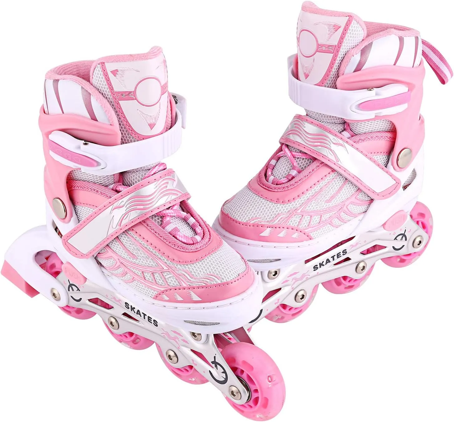 Rollers Fille WeSkate Ajustables pour enfants  - Roller Rose - Roller Bleu | Fitnessterapy