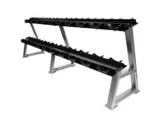 SPECIAL! 10-40kg Commercial Rubber Round Dumbbell Set   2-Tiers Dumbbell Rack