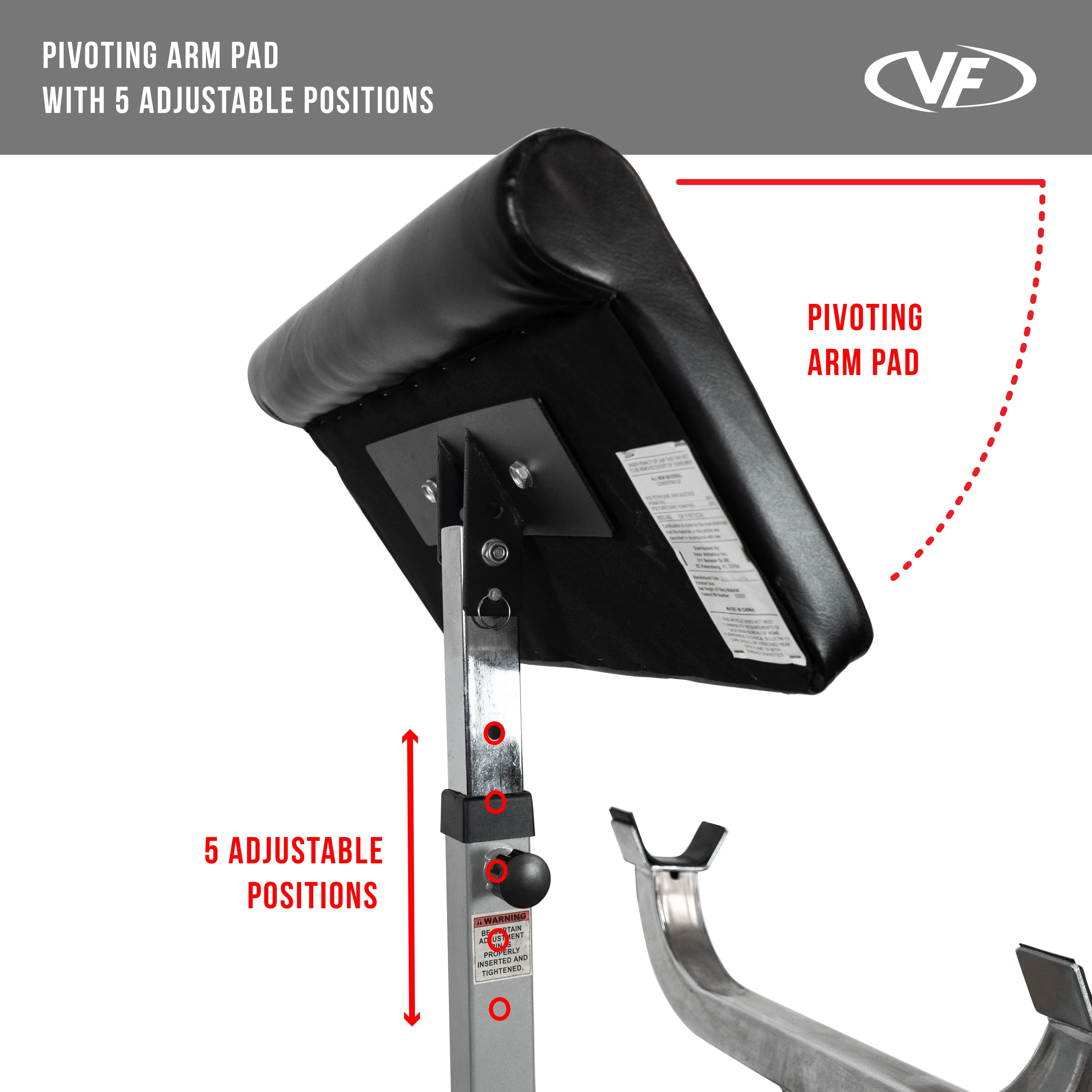 Standing Adjustable Arm Preacher Curl Bench