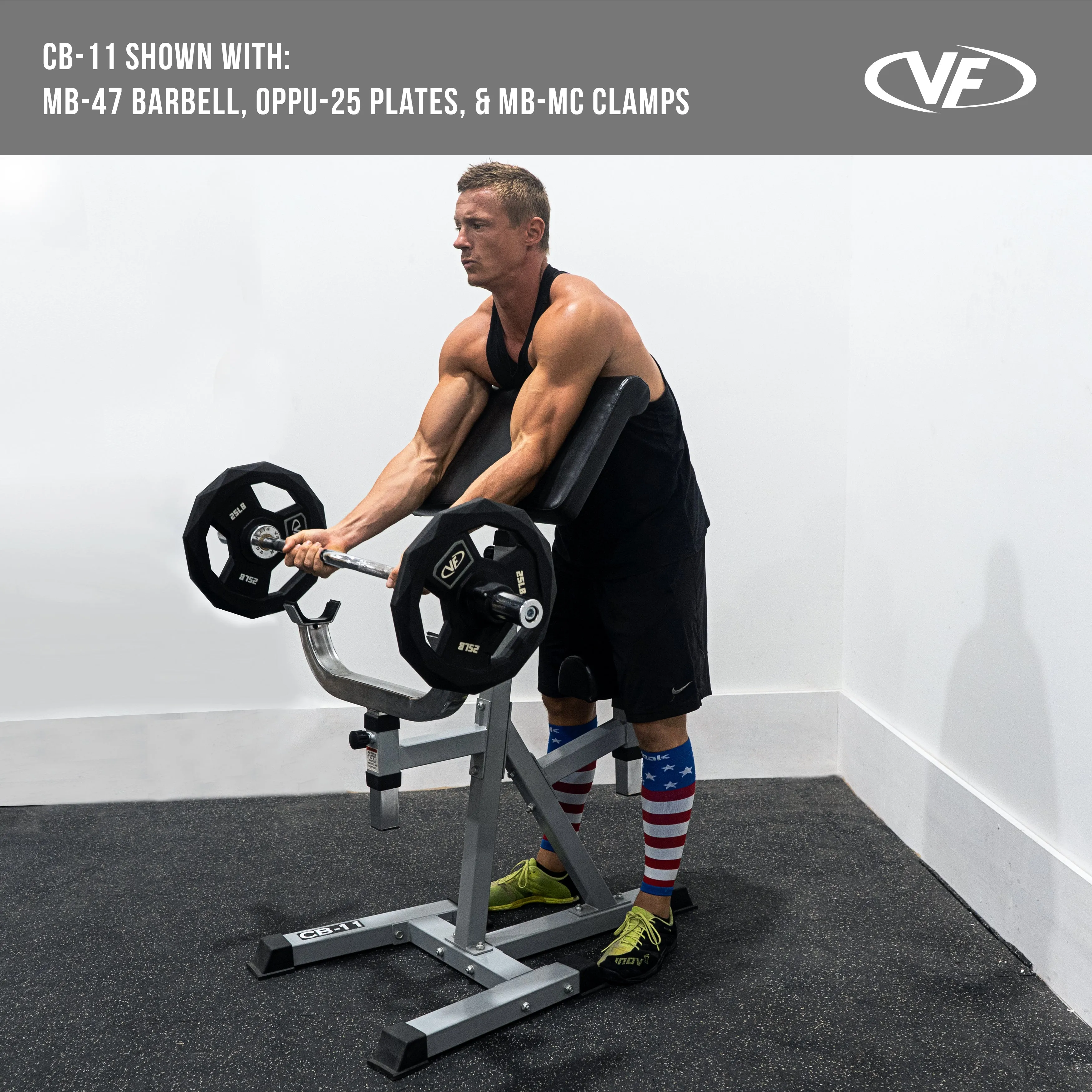 Standing Adjustable Arm Preacher Curl Bench