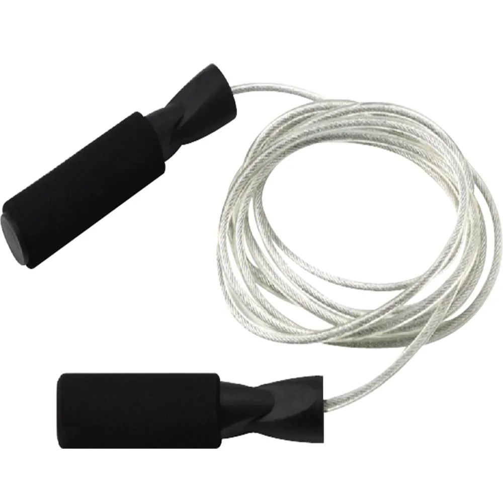 Steel Wire Skipping Rope - Black