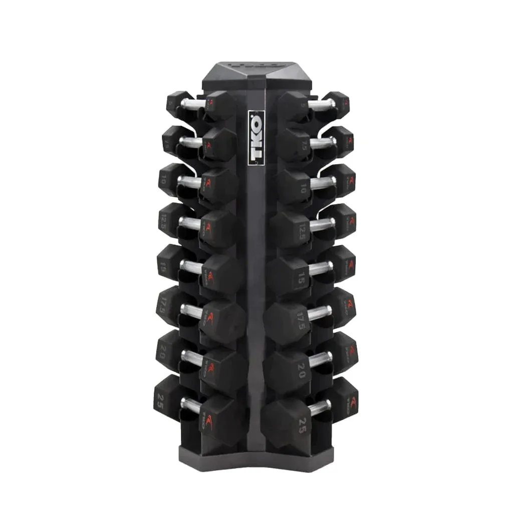 TKO 826VDR8-SM 8 Pair Vertical Dumbbell Rack For Hex Dumbbells