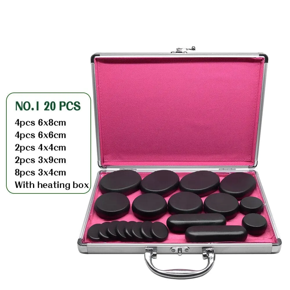 Tontin Hot Stone Massage Set Heater Box Relieve Stress Back Pain