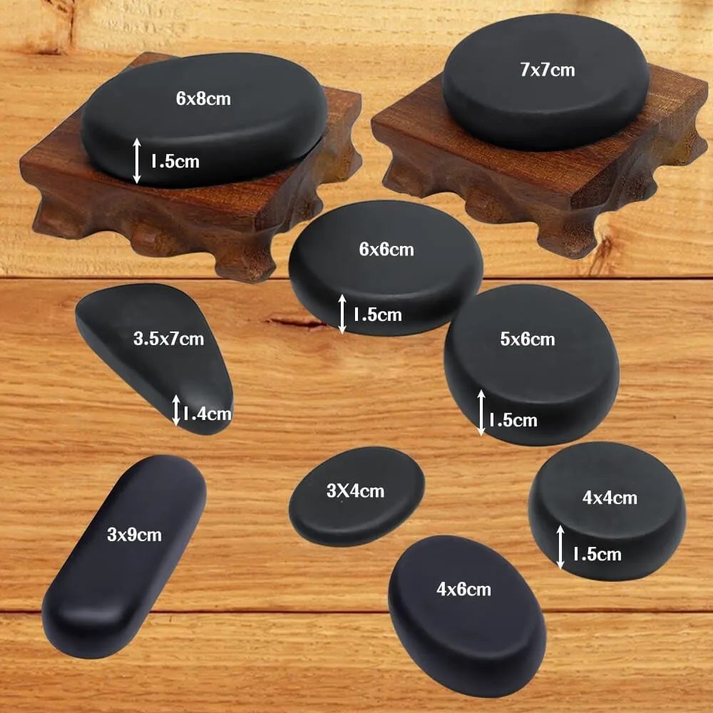 Tontin Hot Stone Massage Set Heater Box Relieve Stress Back Pain