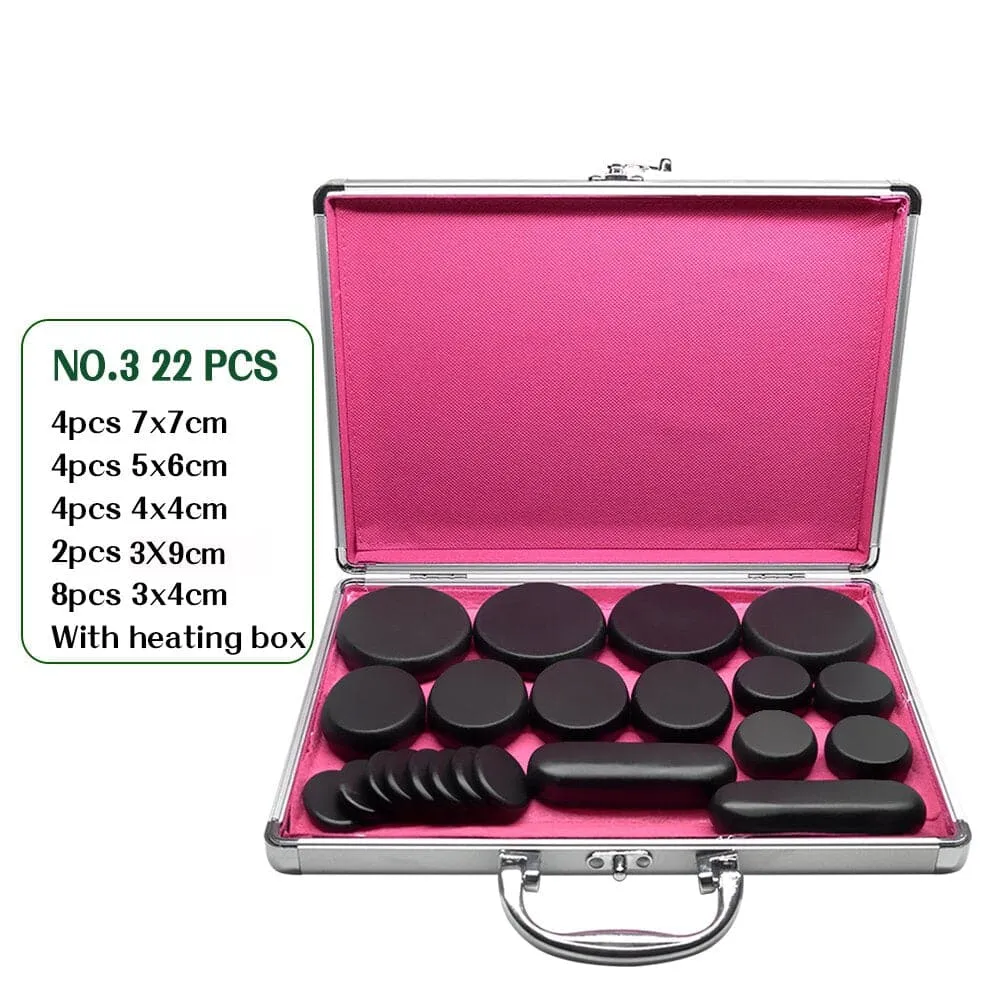 Tontin Hot Stone Massage Set Heater Box Relieve Stress Back Pain