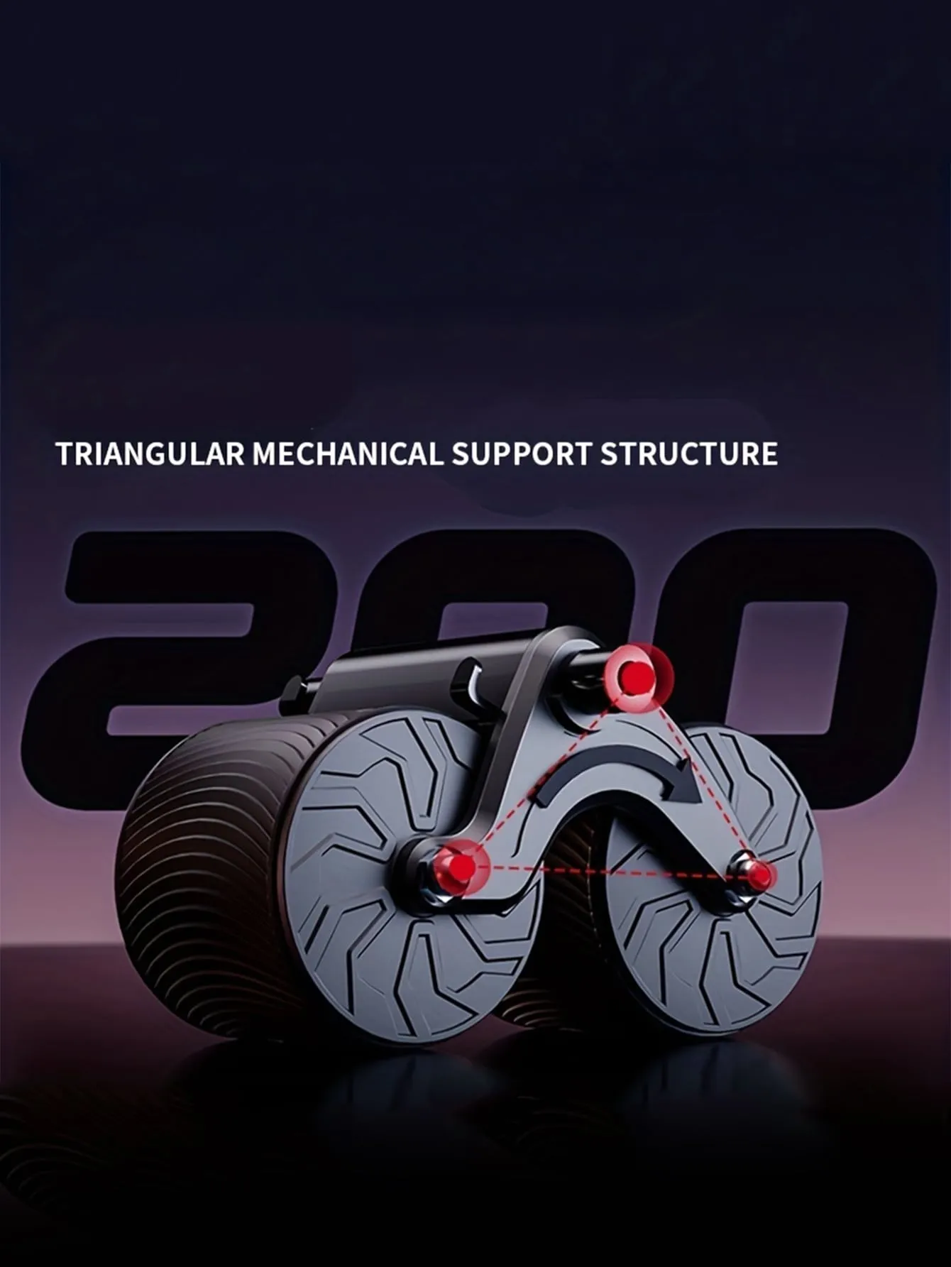 Upgraded Ab Roller With Wider Wheel, Timer, Armrest And Auto-rebound Function For Abdominal Exercise