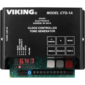 Viking CTG-1A Clock Controlled Tone Generator with Time Controlled Alert Tones and Emergency Tones