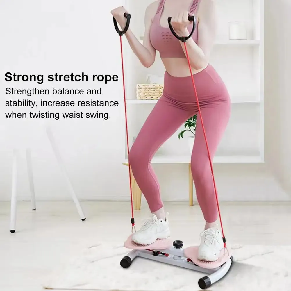 Waist Twister Board for Home  300LB Capacity Ab Workout Machine with Resistance Bands, Quiet Core Training & Anti-Slip Base (Portable)