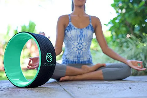 Yoga Wheel - Strongest & Most Comfortable Dharma Yoga Prop Wheel, Perfect Platform For Stretching and Improving Backbends, 12 x 5 Inch Basic, UpCircleSeven