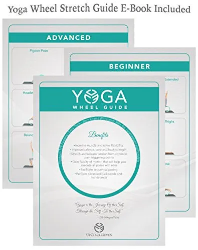 Yoga Wheel - Strongest & Most Comfortable Dharma Yoga Prop Wheel, Perfect Platform For Stretching and Improving Backbends, 12 x 5 Inch Basic, UpCircleSeven