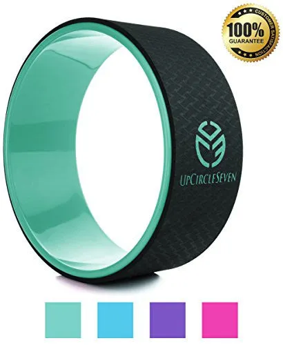 Yoga Wheel - Strongest & Most Comfortable Dharma Yoga Prop Wheel, Perfect Platform For Stretching and Improving Backbends, 12 x 5 Inch Basic, UpCircleSeven