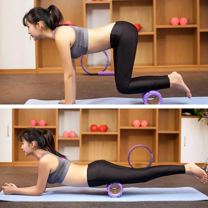 Yoganix 45cm Yoga foam roller muscle massage Block pilates tools Yoga Column fitness foam roller Brick exercise equipment