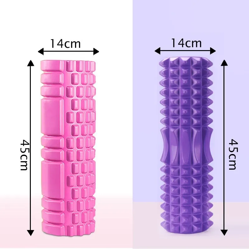 Yoganix 45cm Yoga foam roller muscle massage Block pilates tools Yoga Column fitness foam roller Brick exercise equipment